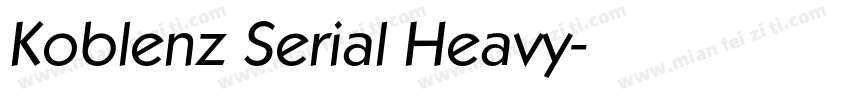 Koblenz Serial Heavy字体转换